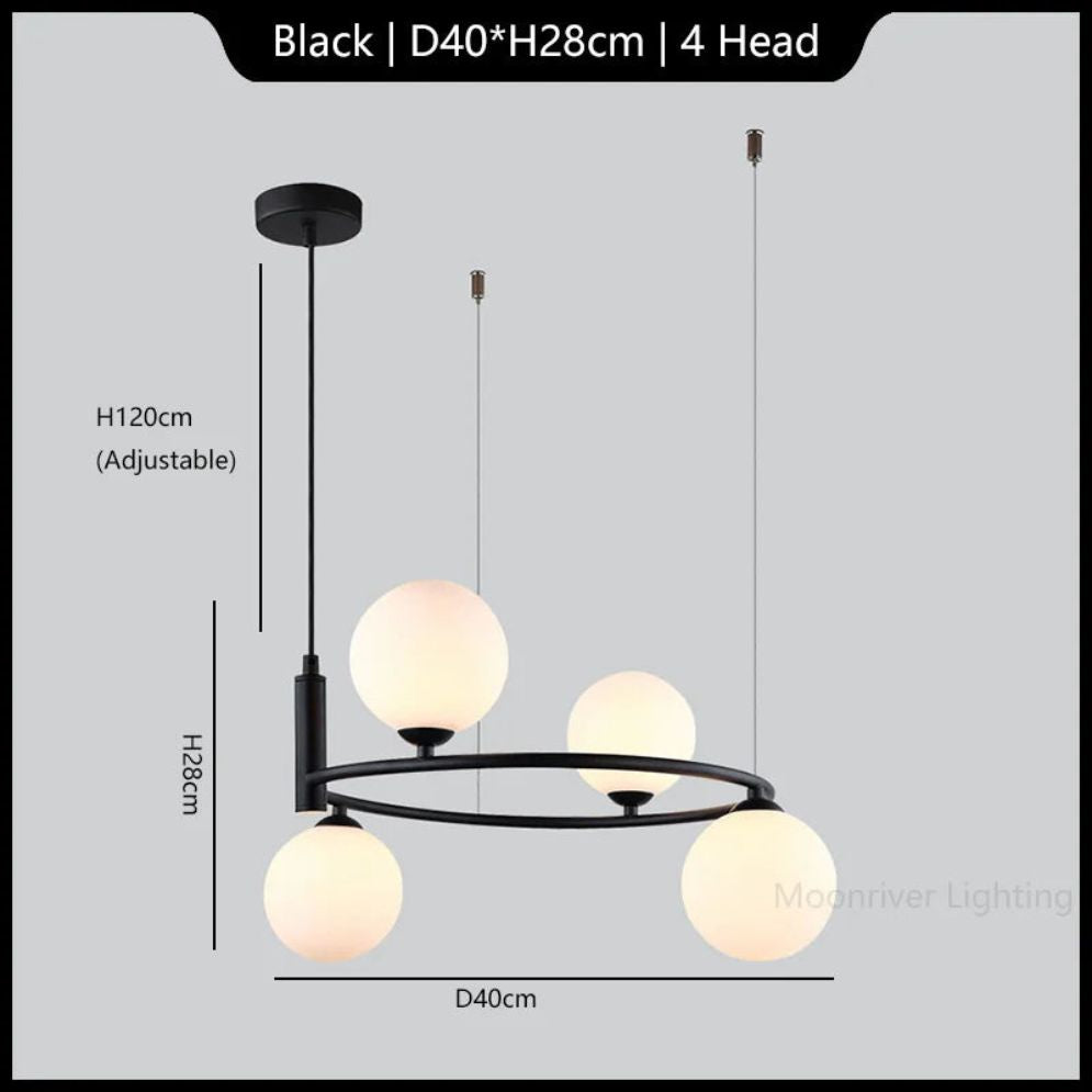 Lustre Minimaliste en Verre pour Décoration Intérieure Moderne