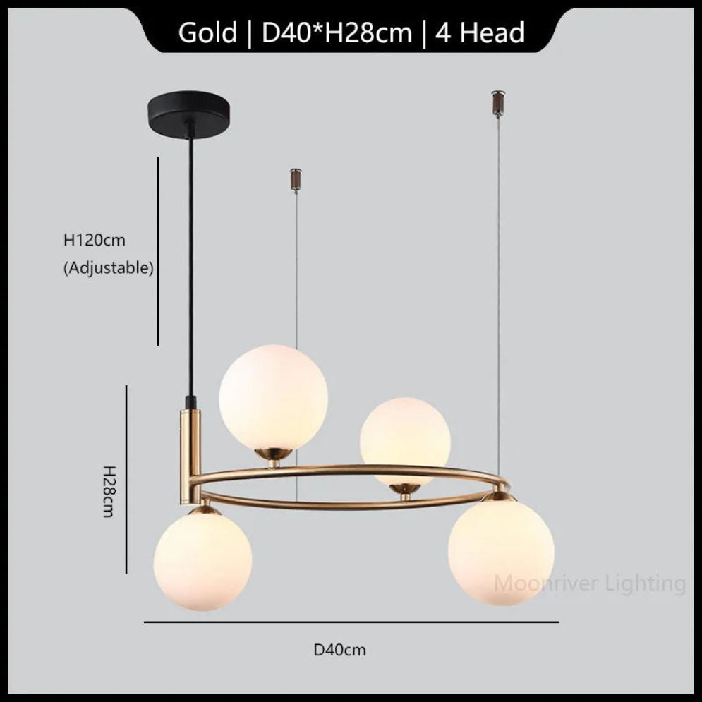 Lustre Minimaliste en Verre pour Décoration Intérieure Moderne - Lumiine