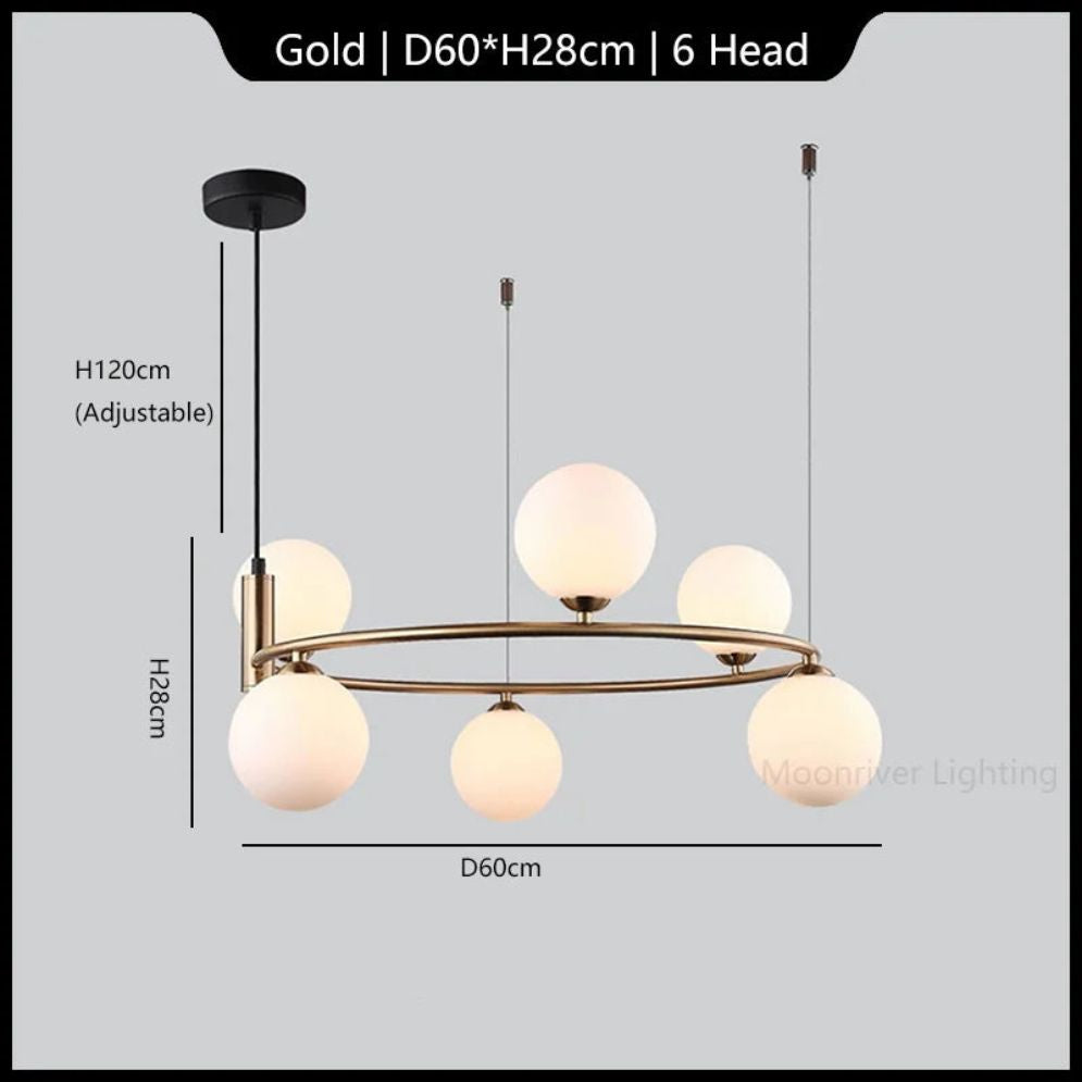 Lustre Minimaliste en Verre pour Décoration Intérieure Moderne