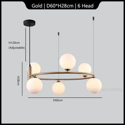 Lustre Minimaliste en Verre pour Décoration Intérieure Moderne