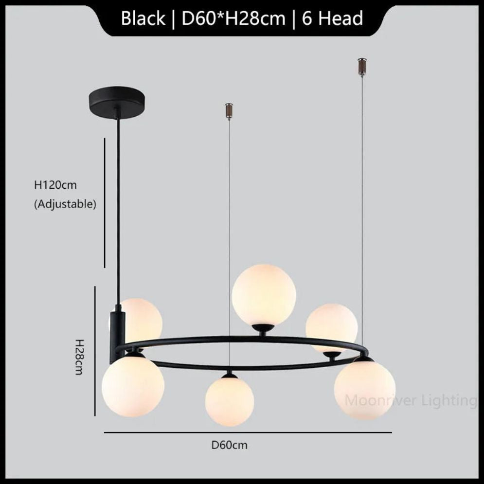 Lustre Minimaliste en Verre pour Décoration Intérieure Moderne