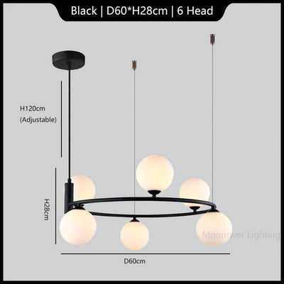 Lustre Minimaliste en Verre pour Décoration Intérieure Moderne