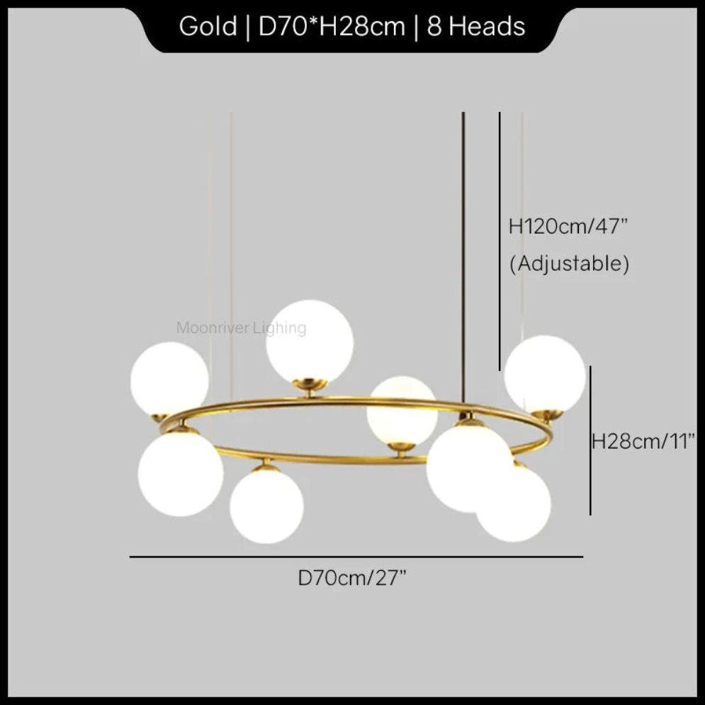 Lustre Minimaliste en Verre pour Décoration Intérieure Moderne
