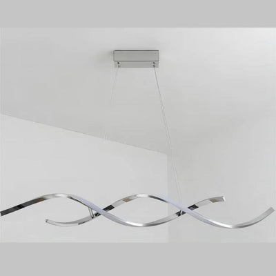 Lustre Moderne Torsadée pour Décoration Intérieure Élégante