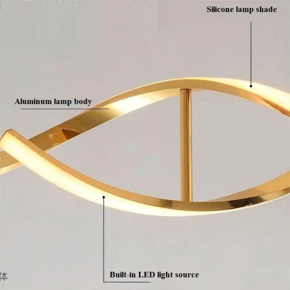 Lustre Moderne Torsadée pour Décoration Intérieure Élégante
