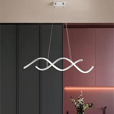 Lustre Moderne Torsadée pour Décoration Intérieure Élégante