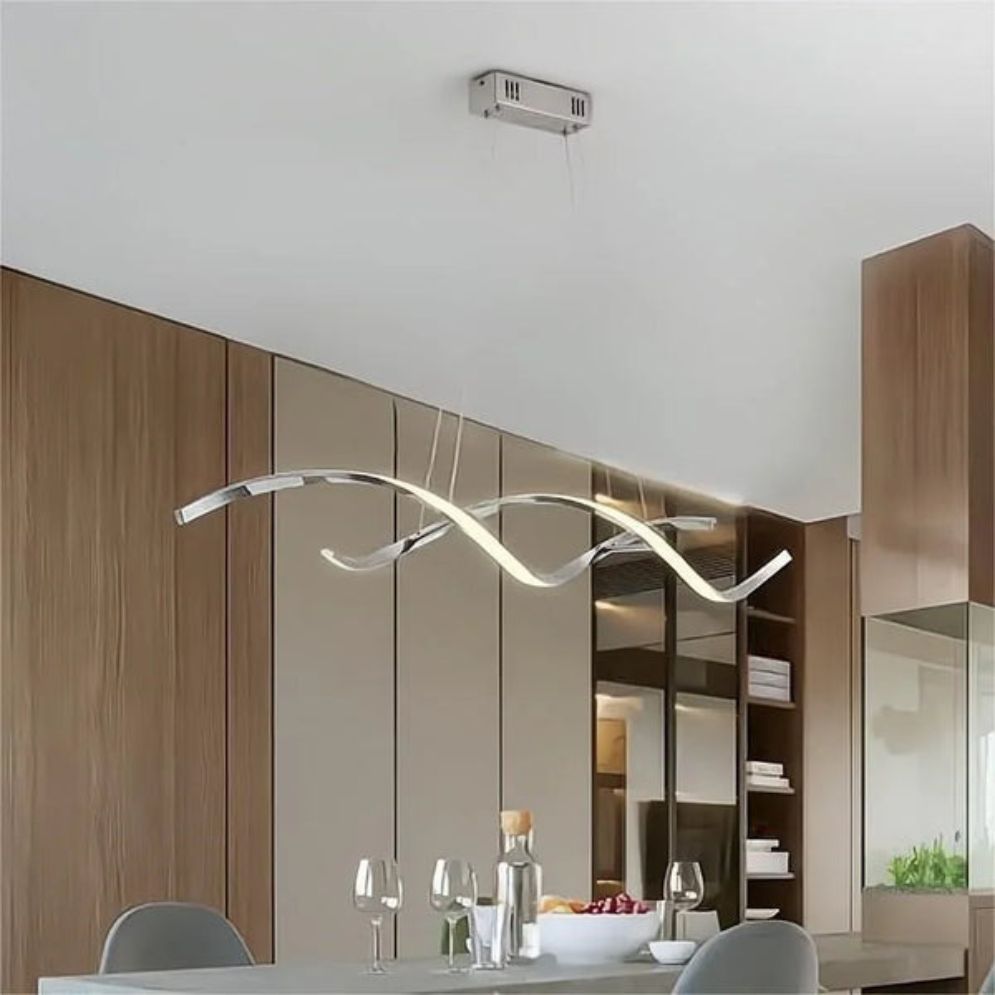 Lustre Moderne Torsadée pour Décoration Intérieure Élégante