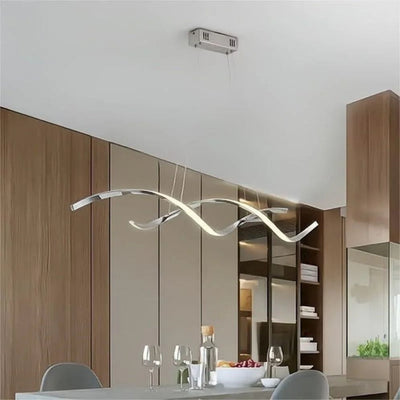 Lustre Moderne Torsadée pour Décoration Intérieure Élégante