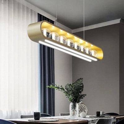 Lustre Moderne à Spots Leds en Métal et Verre - Lumiine