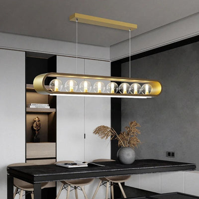 Lustre Moderne à Spots Leds en Métal et Verre - Lumiine
