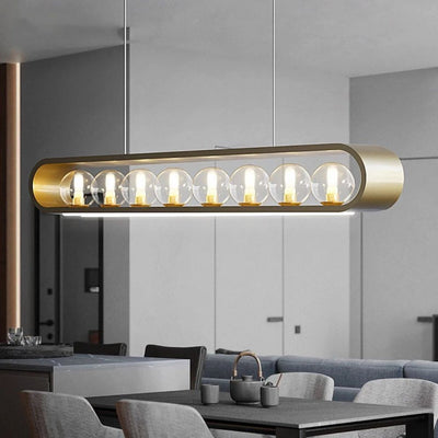 Lustre Moderne à Spots Leds en Métal et Verre - Lumiine
