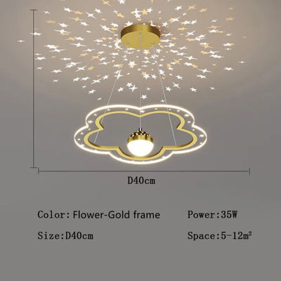 Lustre Moderne avec Projection Ciel Étoilé pour Chambre Enfant