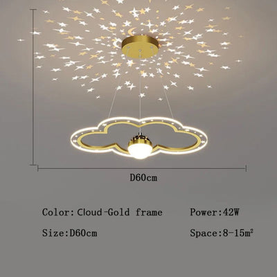 Lustre Moderne avec Projection Ciel Étoilé pour Chambre Enfant