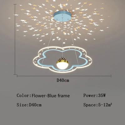 Lustre Moderne avec Projection Ciel Étoilé pour Chambre Enfant