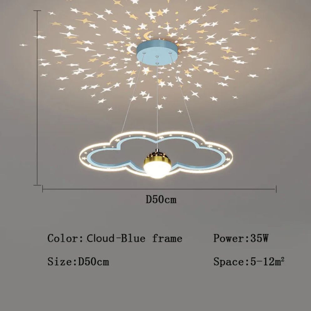 Lustre Moderne avec Projection Ciel Étoilé pour Chambre Enfant