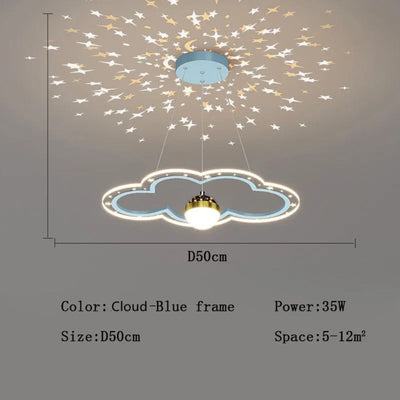Lustre Moderne avec Projection Ciel Étoilé pour Chambre Enfant