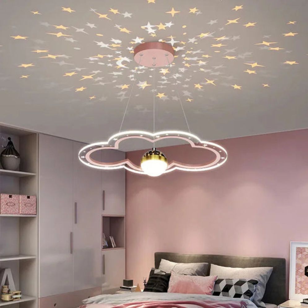Lustre Moderne avec Projection Ciel Étoilé pour Chambre Enfant