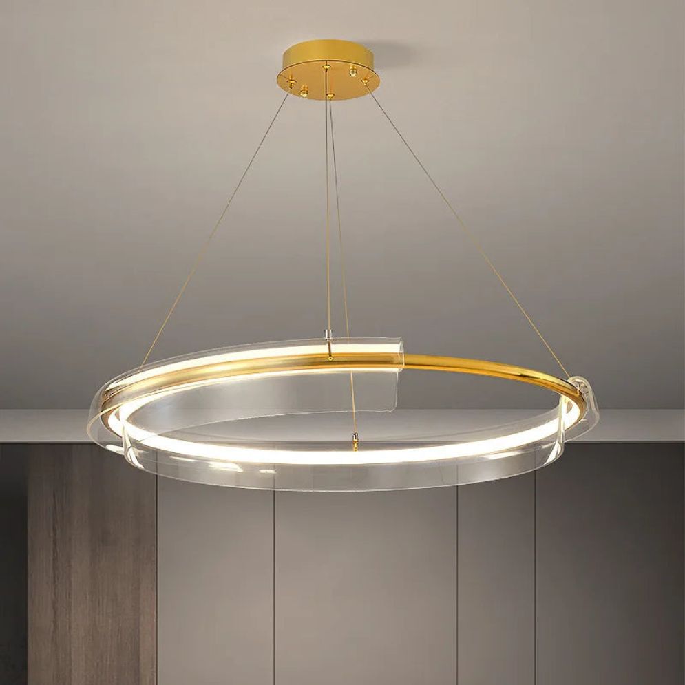 Lustre Moderne Design Anneau Suspension Éclairage Intérieur - Lumiine