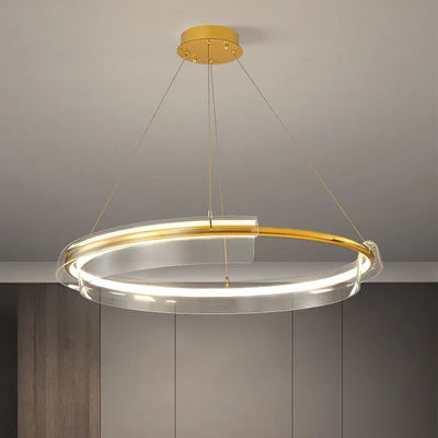 Lustre Moderne Design Anneau Suspension Éclairage Intérieur - Lumiine