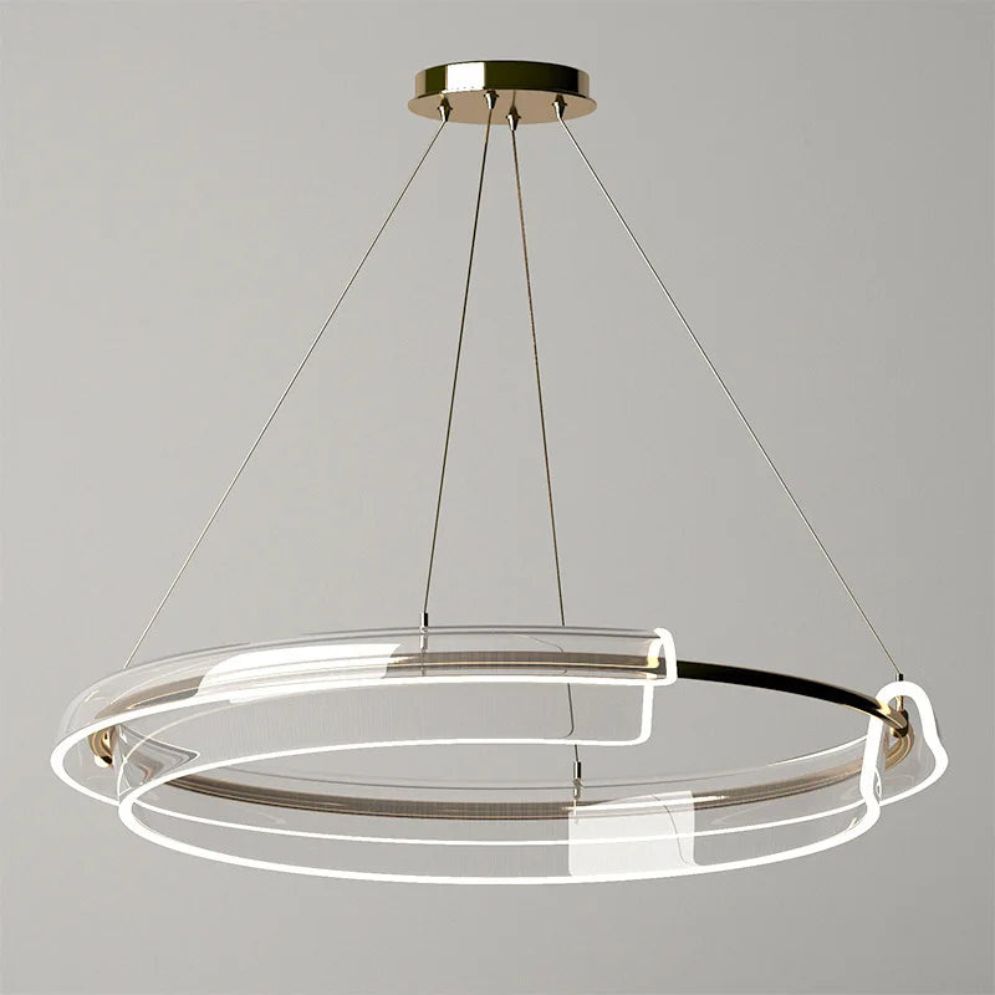 Lustre Moderne Design Anneau Suspension Éclairage Intérieur - Lumiine