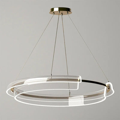 Lustre Moderne Design Anneau Suspension Éclairage Intérieur - Lumiine