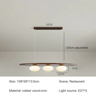 Lustre Moderne en Bois et Verre Laiteux pour Espaces Contemporains