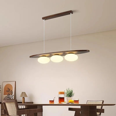 Lustre Moderne en Bois Verre pour Espaces Contemporains - Lumiine