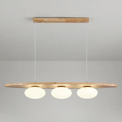 Lustre Moderne en Bois Verre pour Espaces Contemporains - Lumiine
