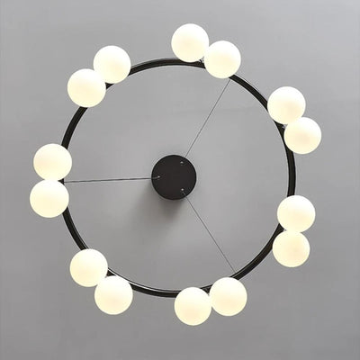 Lustre Moderne en Verre Dépoli avec Lampes Suspendues - Lumiine