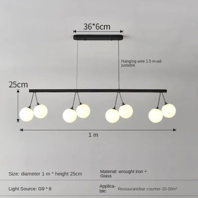 Lustre Moderne en Verre Dépoli avec Lampes Suspendues - Lumiine