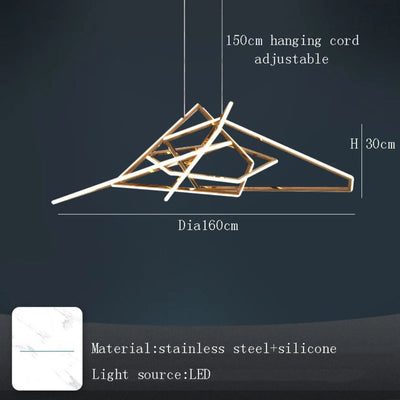 Lustre Moderne Led avec Abat-Jour Géométrique Coloré Fresia - Lumiine