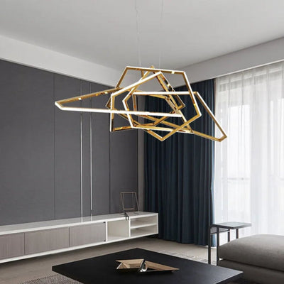 Lustre Moderne Led avec Abat-Jour Géométrique Coloré Fresia - Lumiine