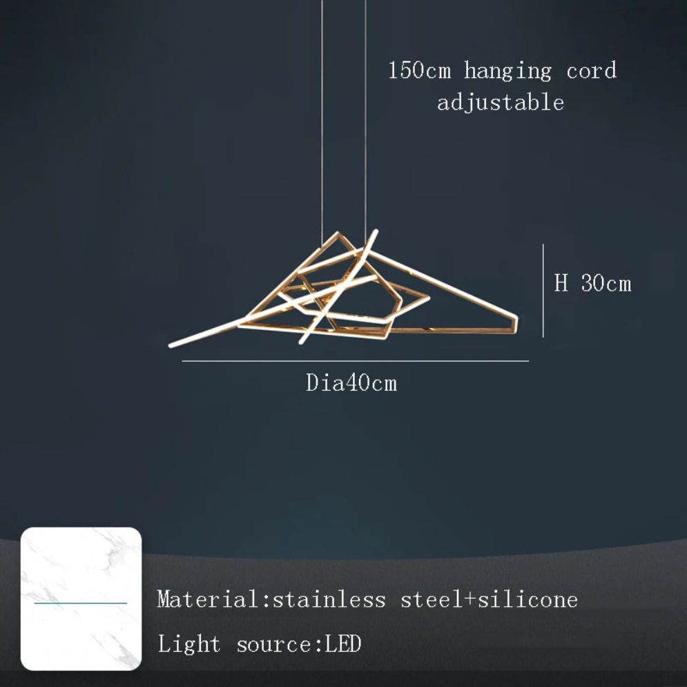Lustre Moderne Led avec Abat-Jour Géométrique Coloré Fresia - Lumiine