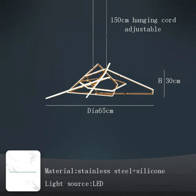 Lustre Moderne Led avec Abat-Jour Géométrique Coloré Fresia - Lumiine