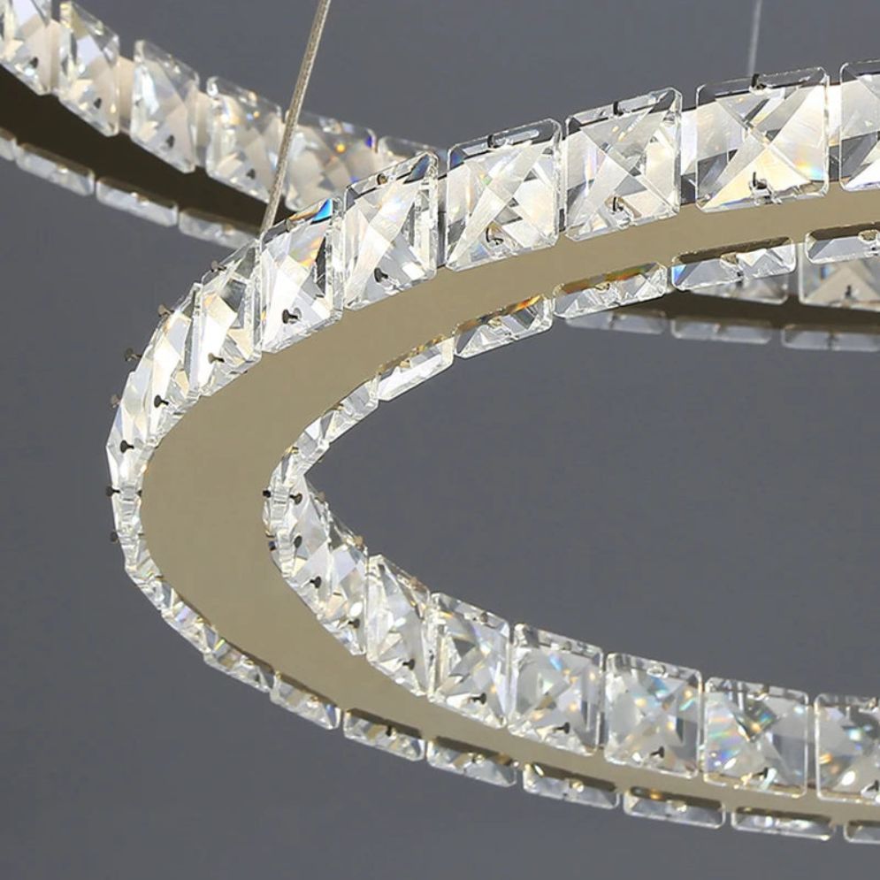 Lustre Moderne Led avec Anneau et Sphères