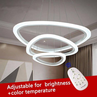 Lustre Moderne Led Cercle avec Télécommande pour Décoration - Lumiine