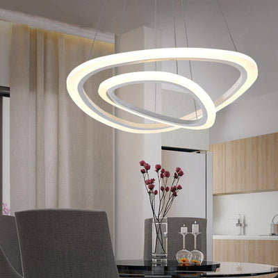 Lustre Moderne Led Cercle avec Télécommande pour Décoration - Lumiine