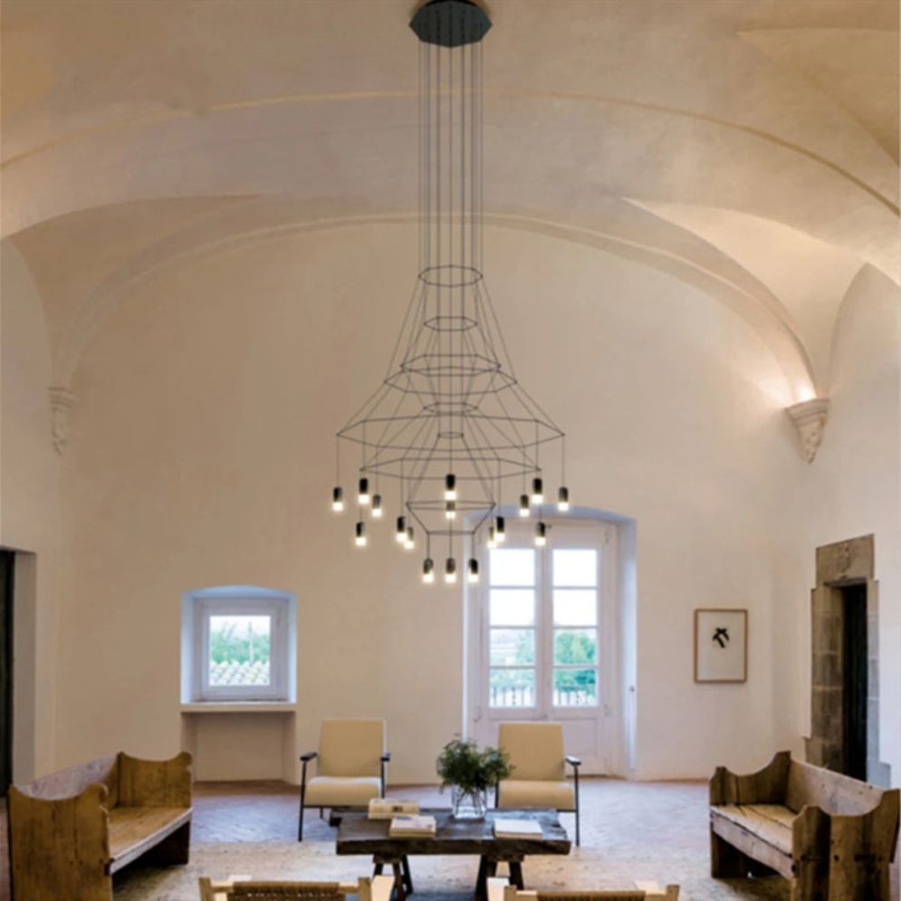 Lustre Moderne LED Duplex Cage D’escalier Nordique - Lumiine