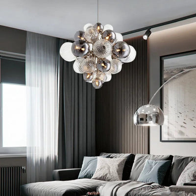 Lustre Moderne Nordique pour Salle à Manger Abat-Jour en Boule - Lumiine