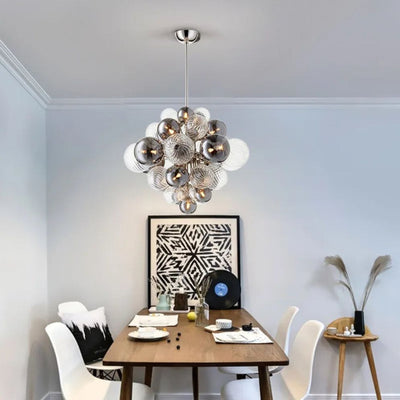 Lustre Moderne Nordique pour Salle à Manger Abat-Jour en Boule - Lumiine