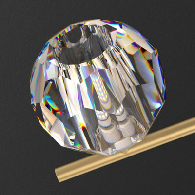 Lustre Nordique en Cuivre et Cristal Design Élégant et Luxueux