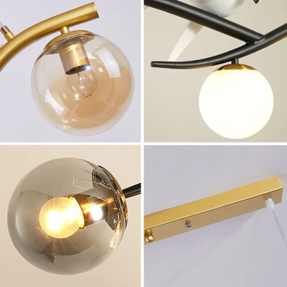 Lustre Nordique Led Minimaliste Décoration Oiseau Macaron en Fer