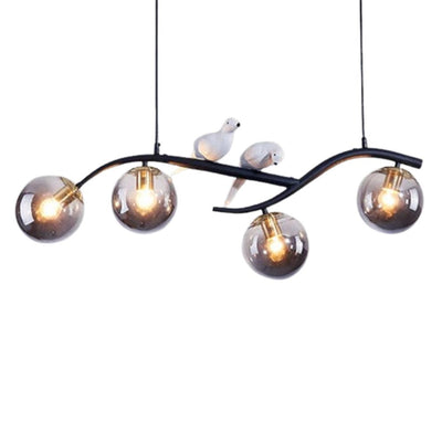 Lustre Nordique Led Minimaliste Décoration Oiseau Macaron - Lumiine