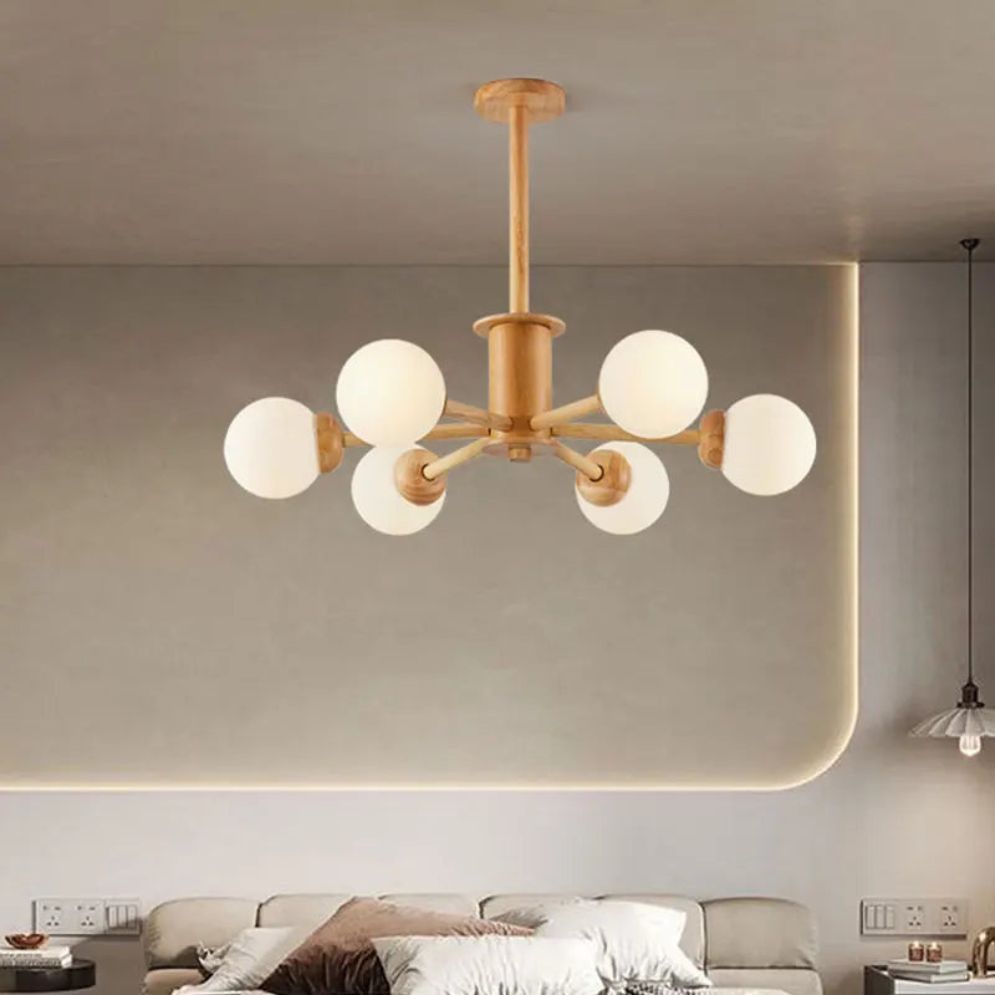 Lustre Nordique Moderne Led avec Boules de Verre - Lumiine