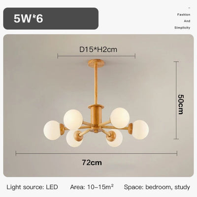 Lustre Nordique Moderne Led avec Boules de Verre - Lumiine