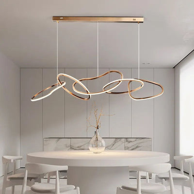 Lustre Nordique Moderne Minimaliste Design Bureau Long Bar Salle à Manger - Lumiine
