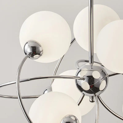 Lustre Nordique Rétro Bauhaus en Métal et Verre - Lumiine