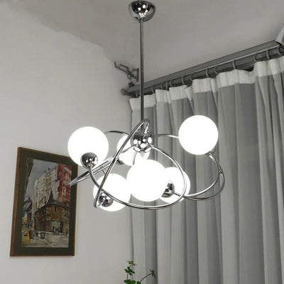 Lustre Nordique Rétro Bauhaus en Métal et Verre - Lumiine