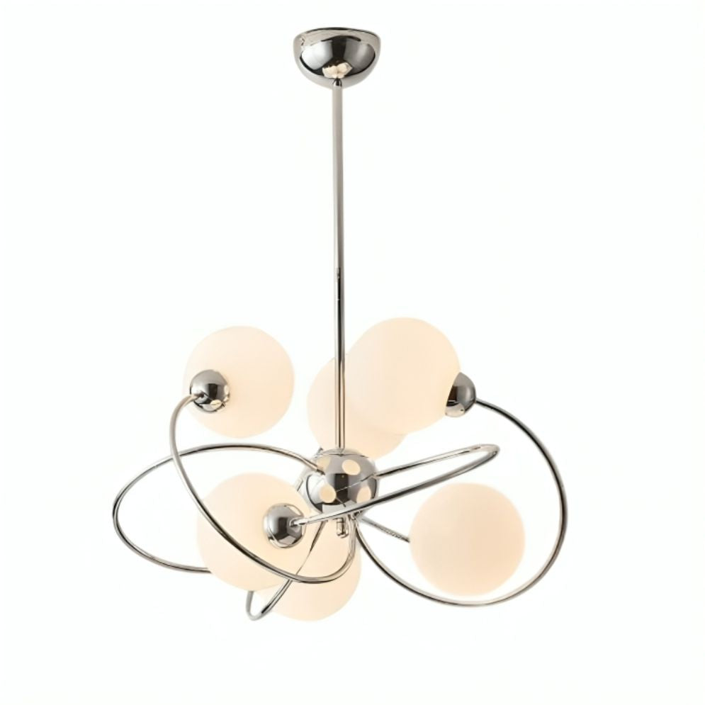 Lustre Nordique Rétro Bauhaus en Métal et Verre - Lumiine
