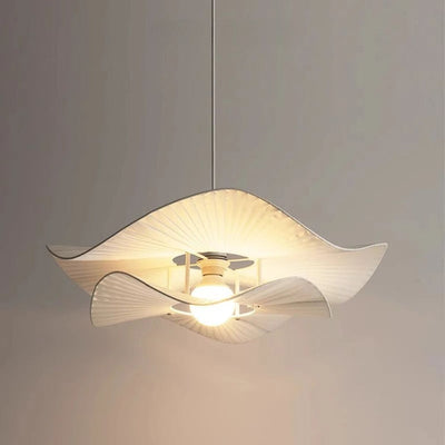 Lustre Nordique Simple Wabi Sabi en Tissu Led Loft - Lumiine